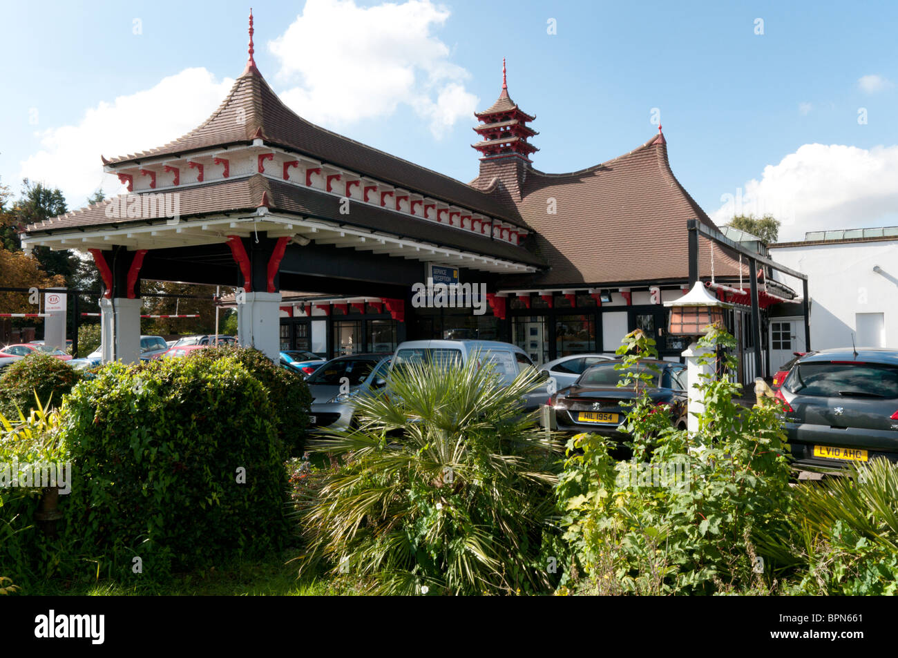 The Chinese Garage at Park Langley near Beckenham, Kent Stock Photo Alamy