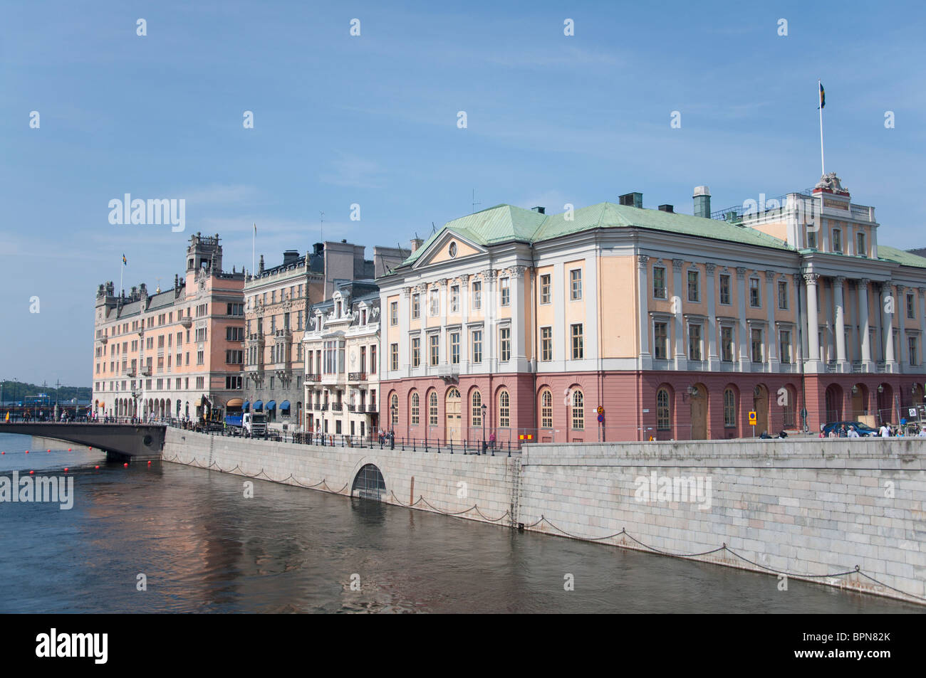 Arvfurstens Palats which is now the seat of the Ministry for Foreign Affairs in Stockholm, Sweden. Stock Photo