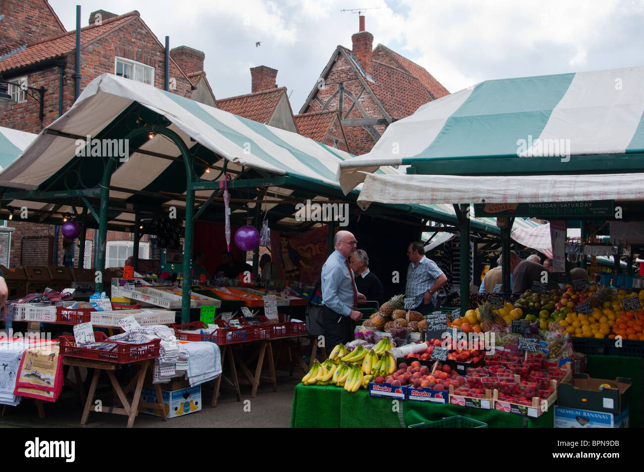 Newgate market in York, England Stock Photo