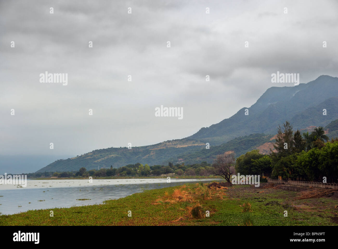 Looking south across Lake Chapala from the northern shoreline in Ajijic