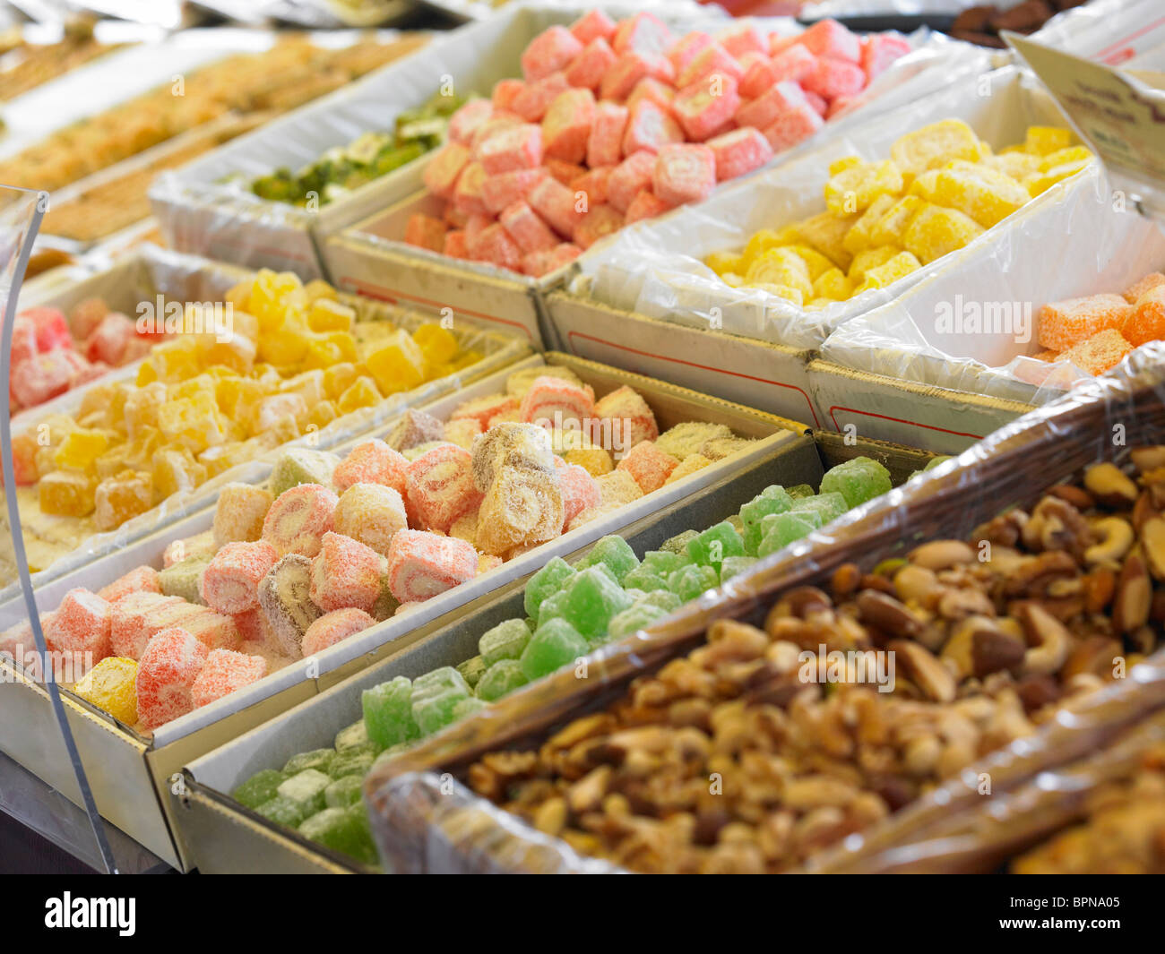 Trays of sweets Stock Photo - Alamy