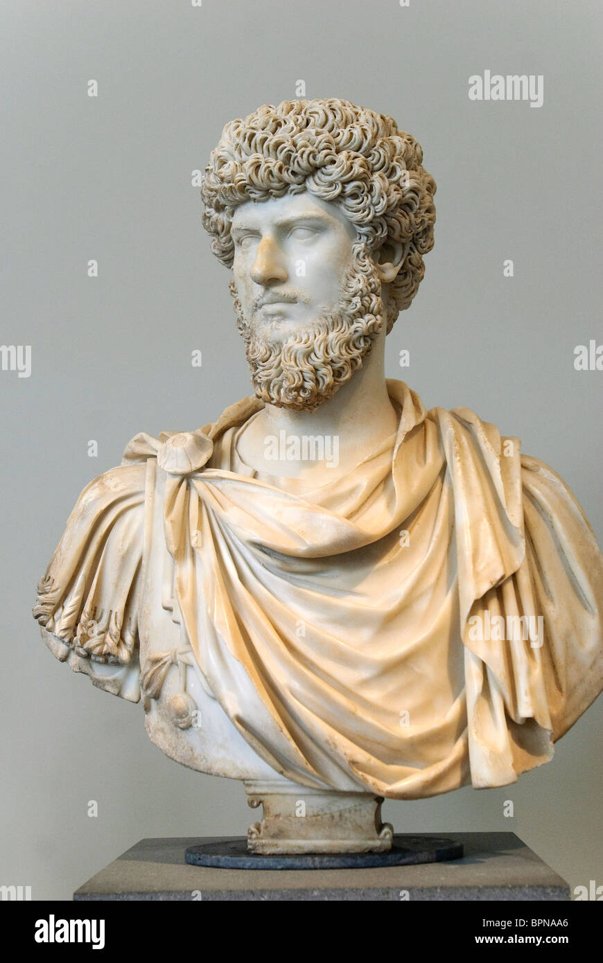 Marble portrait of the coemperor Lucius Verus, Roman Stock Photo Alamy
