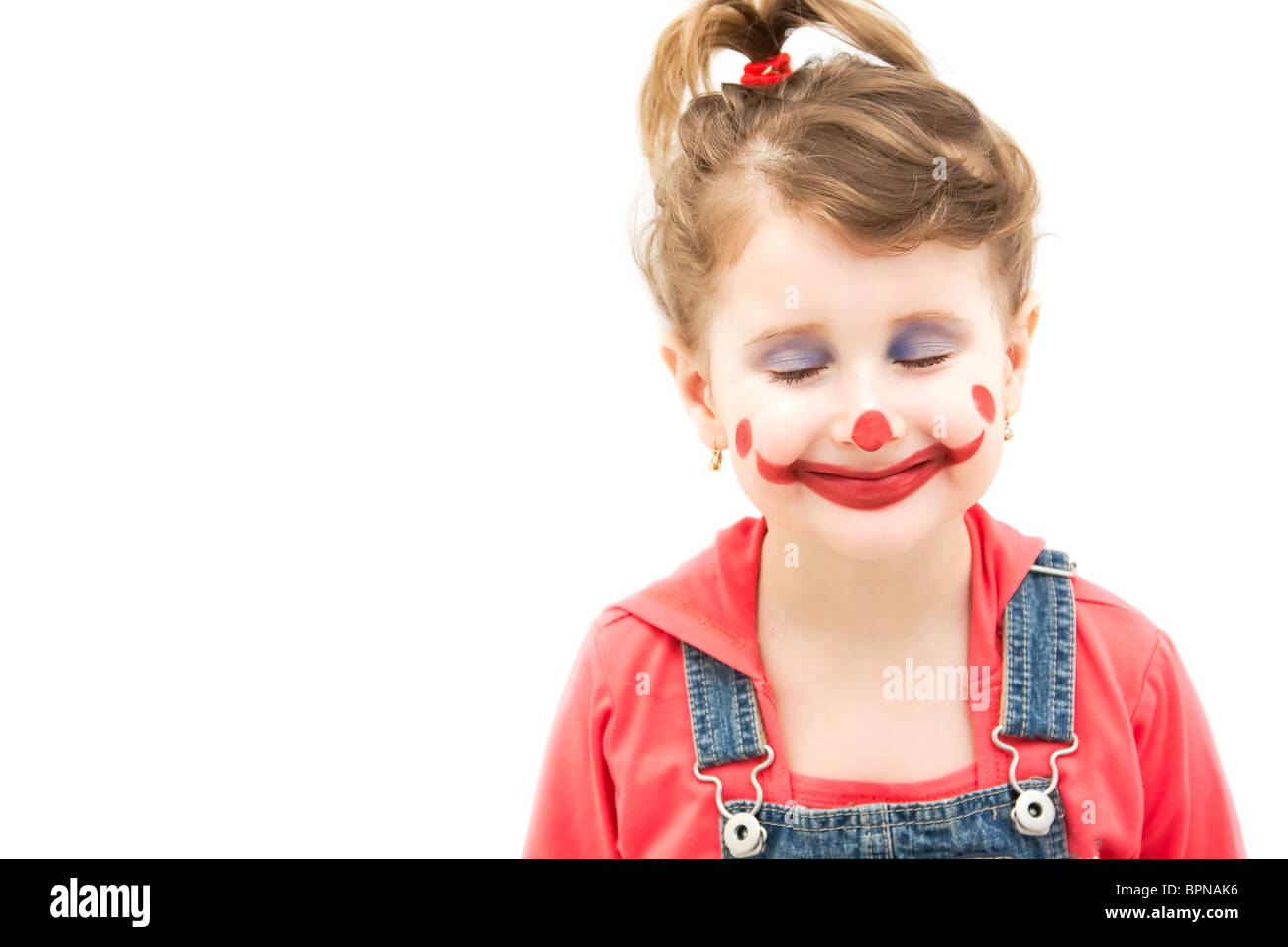 Portrait of a little girl isolated on white background Stock Photo - Alamy
