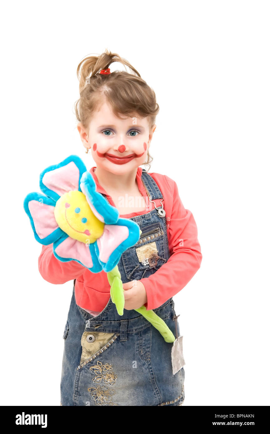 Portrait of a little girl isolated on white background Stock Photo - Alamy