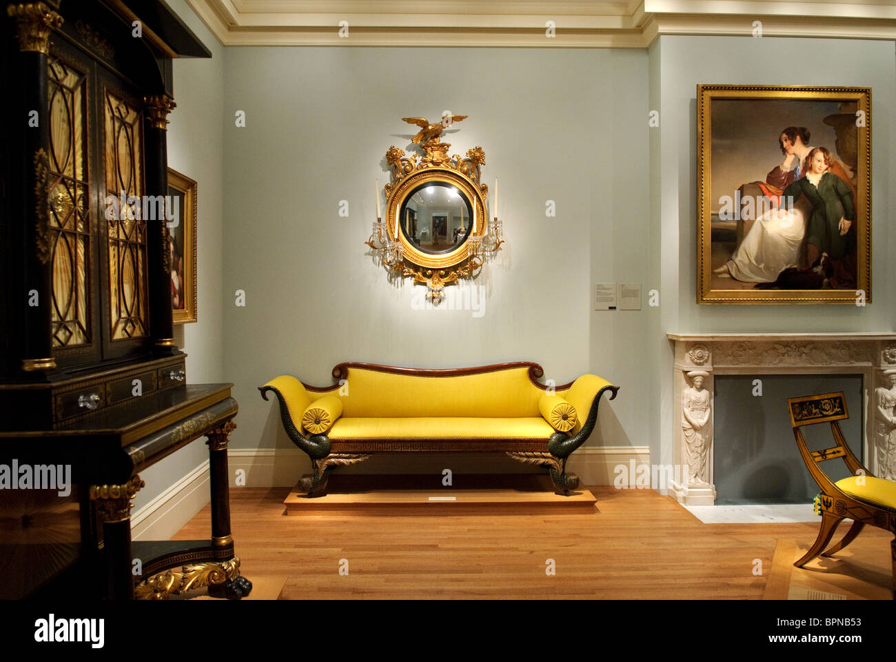 Period room, early 1800s, Federal Era, Federal Period, United States