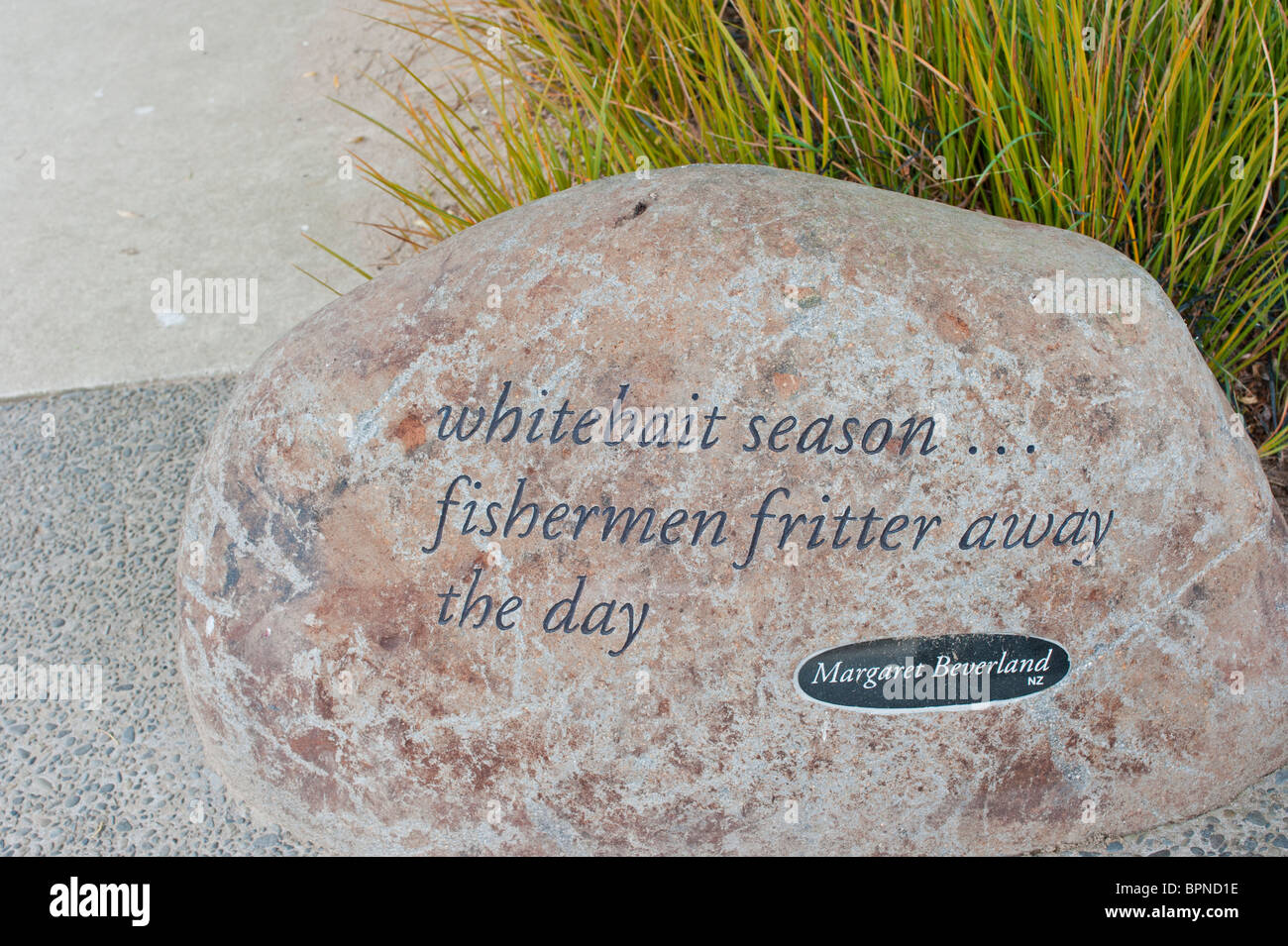 Haiku Pathway, Katikati, New Zealand. Haiku linked to the location are