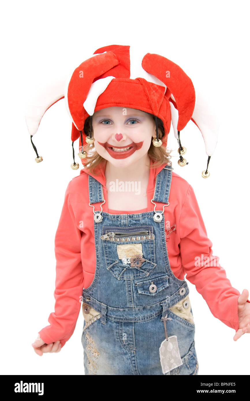 Portrait of a little girl isolated on white background Stock Photo - Alamy