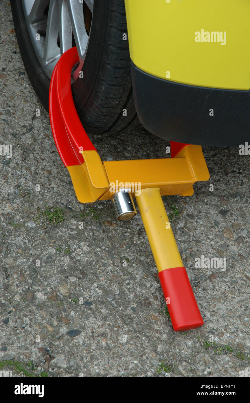 wheel clamp, England, UK Stock Photo