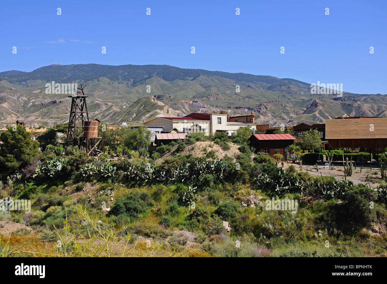 Fort Apache, Mini Hollywood, Tabernas, Almeria Province, Andalucia, Spain, Western Europe. Stock Photo