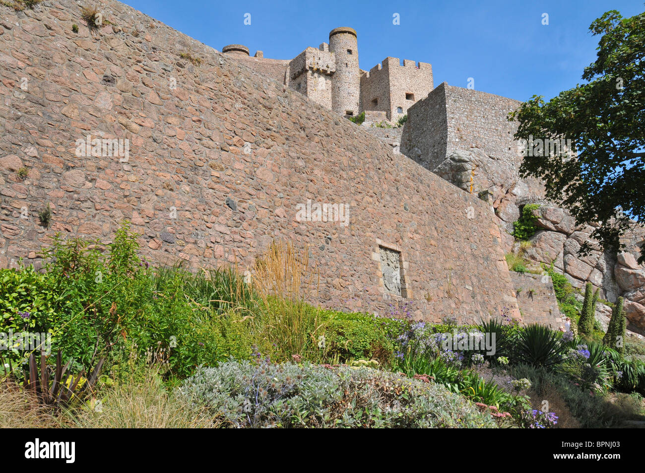 Gorey castle, Jersey Stock Photo - Alamy