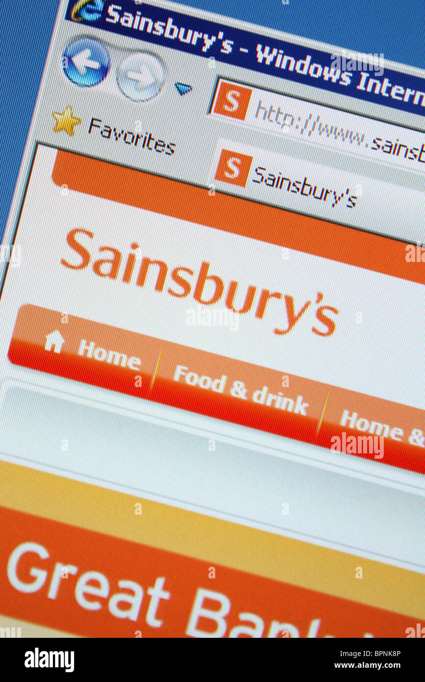 Sainsbury grocery shopping Stock Photo - Alamy