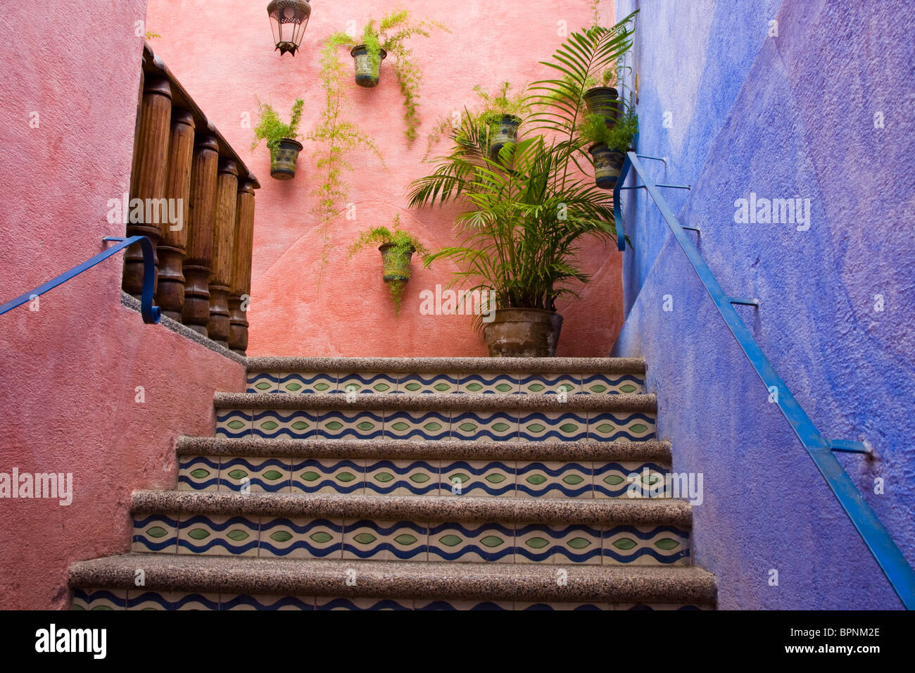Central America, Guatemala, Antigua. Small boutique hotel in Antigua. Stock Photo