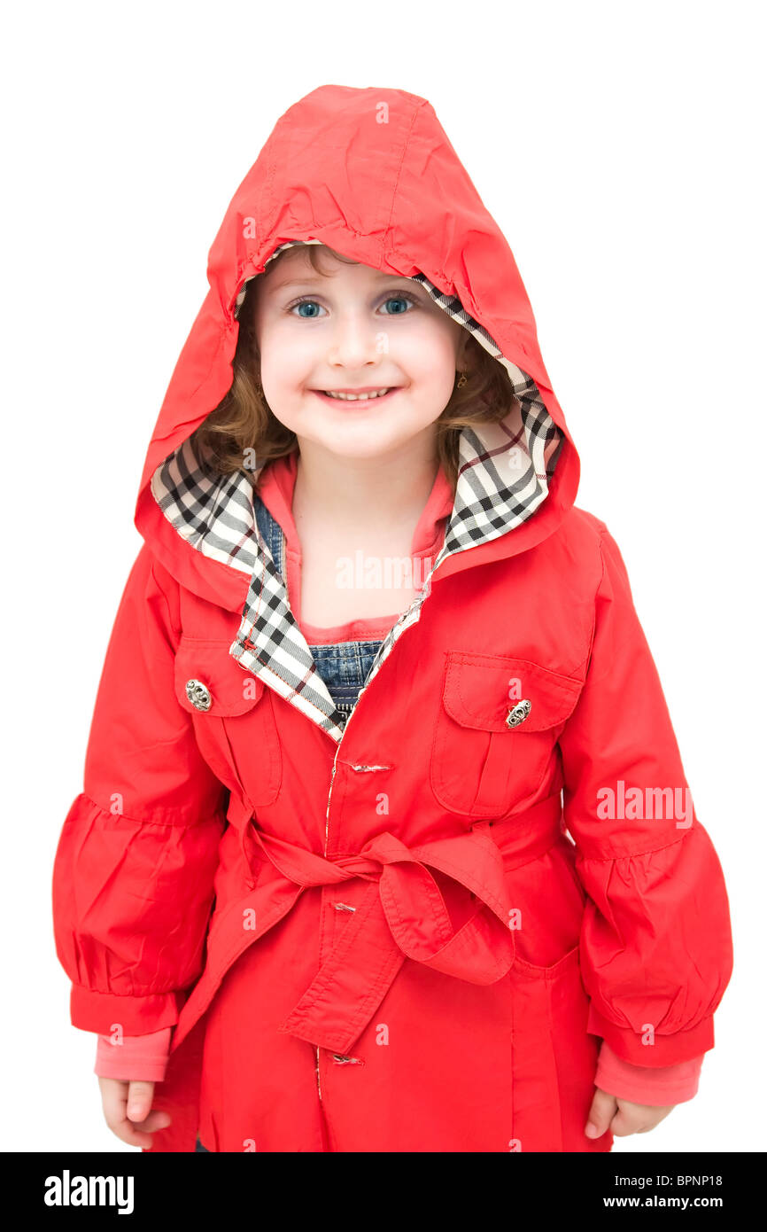 Portrait of a little girl isolated on white background Stock Photo - Alamy