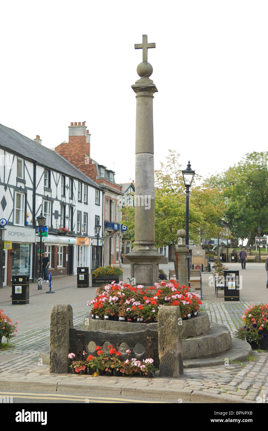 The stocks in Poulton-le-Fylde Lancashire,England Stock Photo