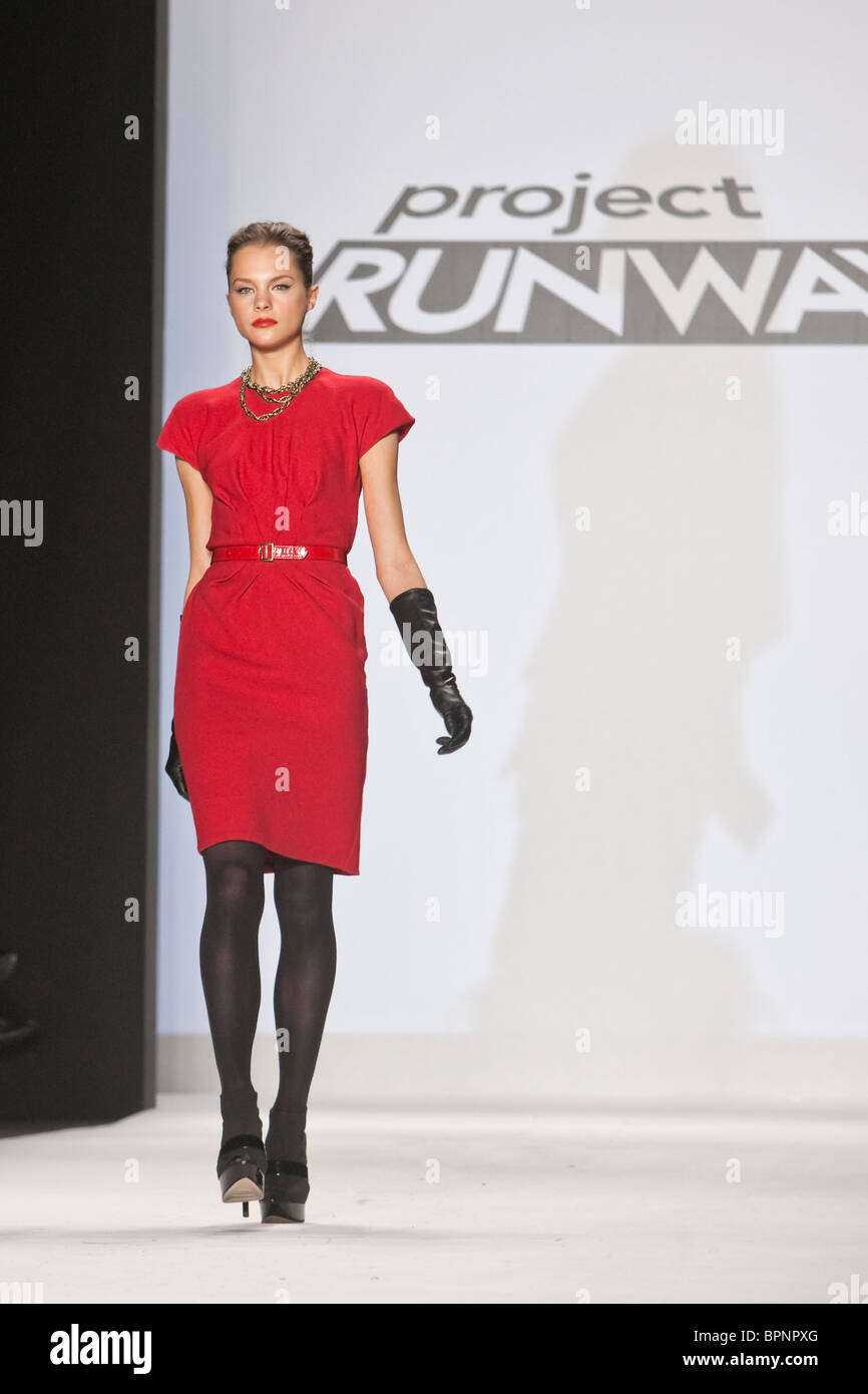 12 february 2010 -New Yok,USA - Project Runway season 7 finalist Emilio Sosa final fashion show at New York fashion Week. Stock Photo