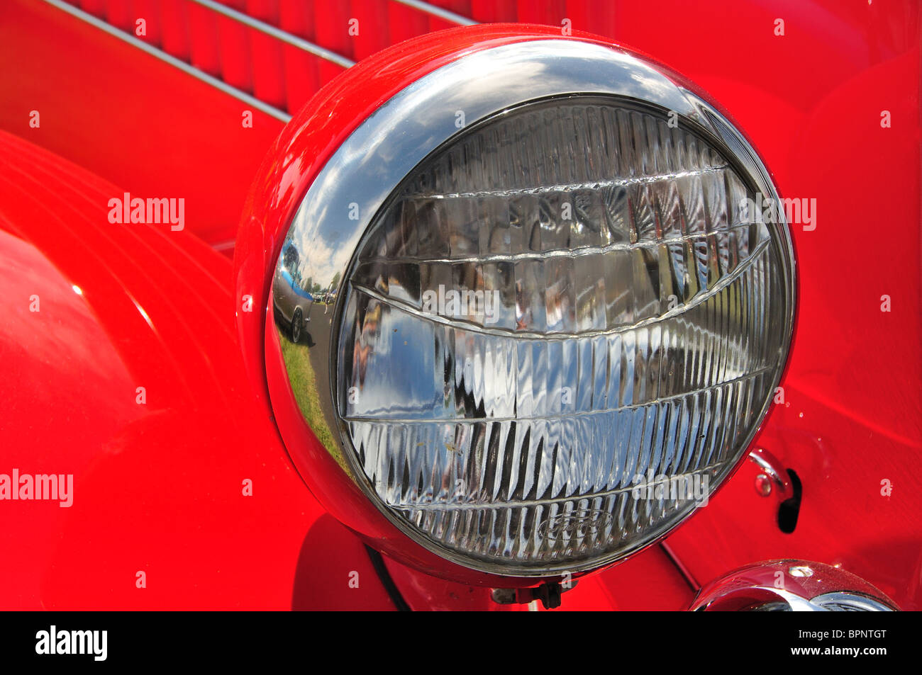 Headlamp of a 1936 Ford Stock Photo - Alamy