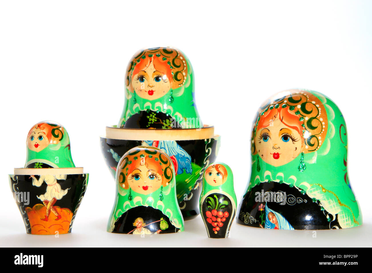 Matryoschkas, Russian dolls Stock Photo