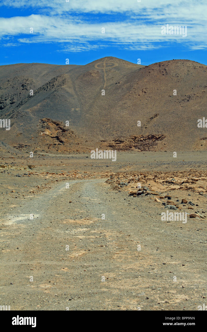 Pintados geoglyphs, in the Atacama Desert, near Iquique, northern Chile Stock Photo
