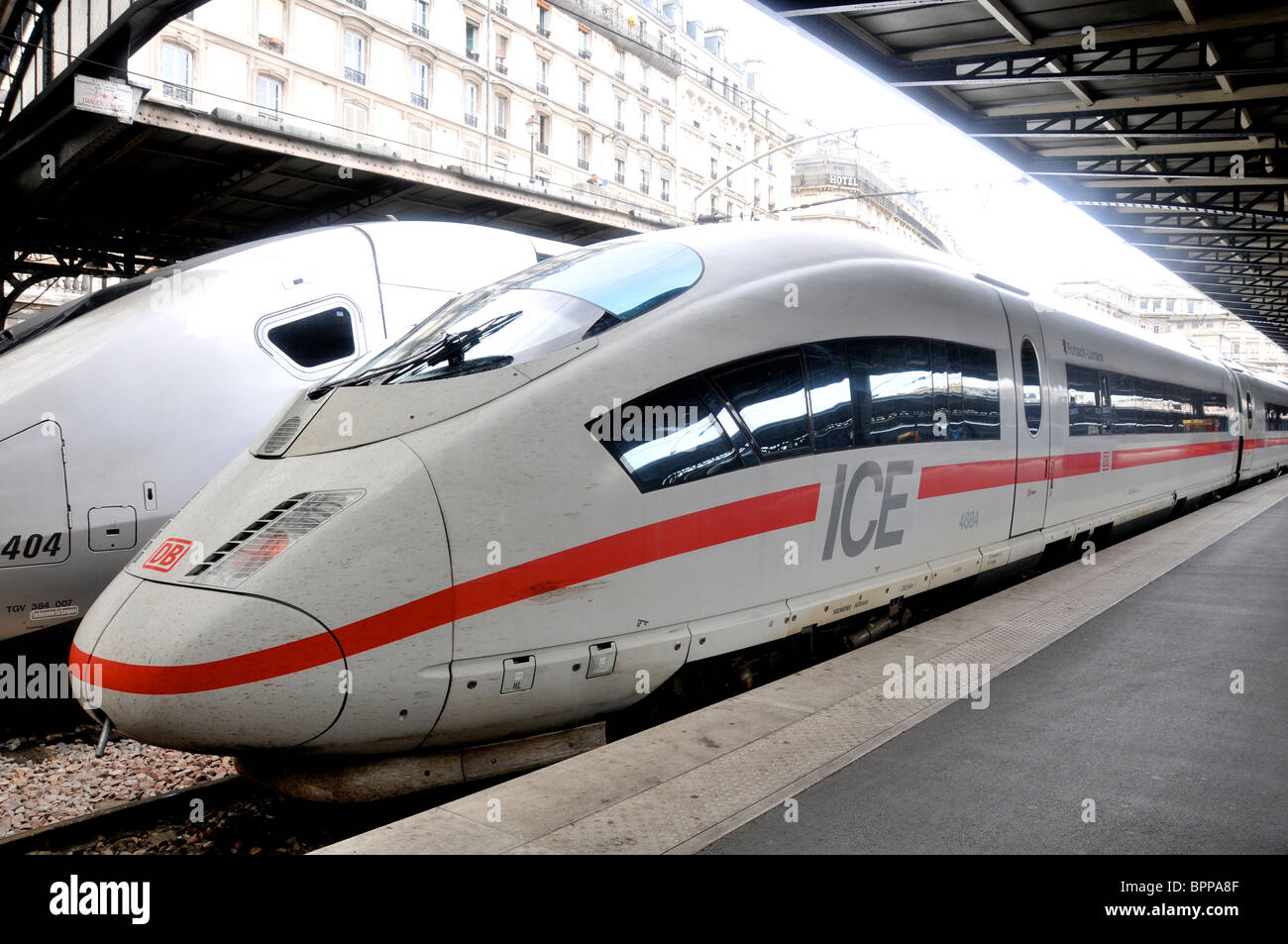 ICE train in East railway station, Paris, France Stock Photo Alamy