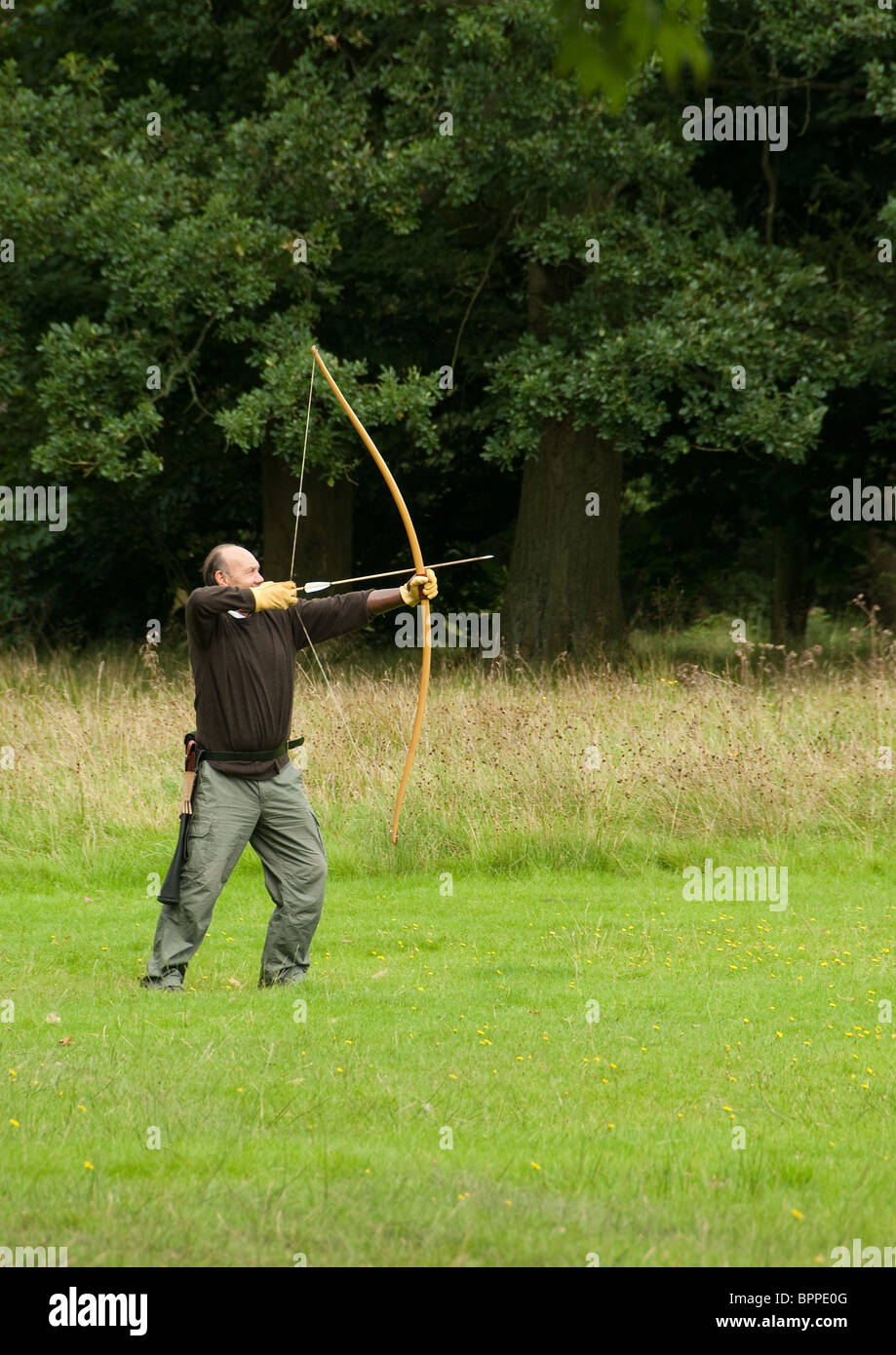 Archer in Target Practice Stock Photo Alamy