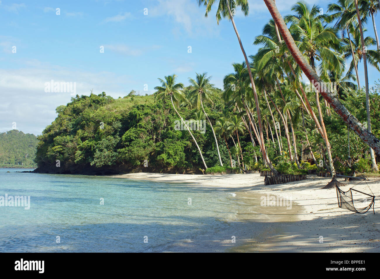 A tranquil beach scene from Fiji Stock Photo