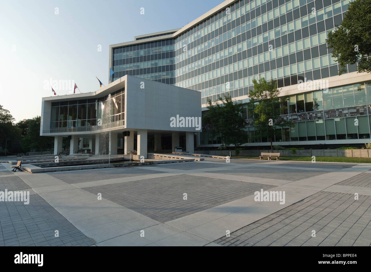 View of the Hamilton City Hall just after recieving a huge new face
