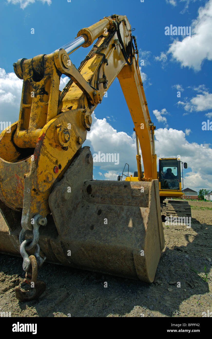 Big Front End Loader On A New Construction Site Stock Photo Alamy