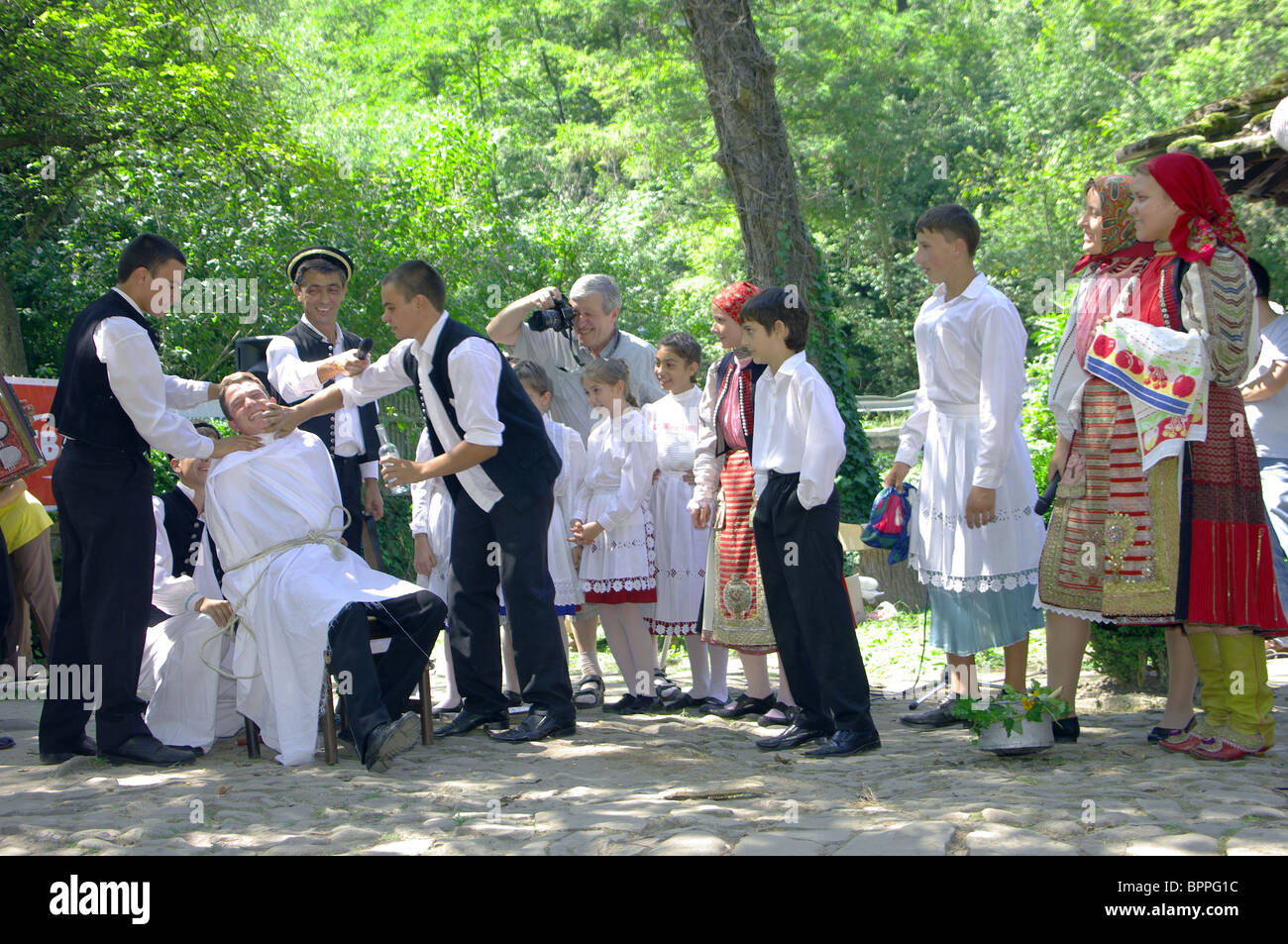 Wedding customs of the village of Banat Bulgarians Bardarski Geran Stock Photo