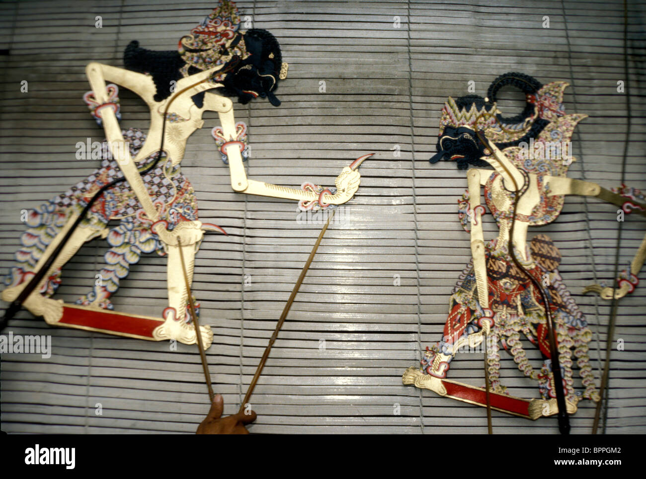 Wayang shadow puppet performance in Java Indonesia Stock Photo Alamy