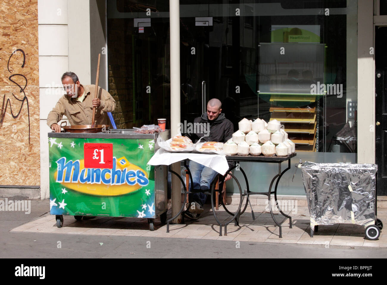Food stall at Notting Hill Carnival 2010 Stock Photo Alamy