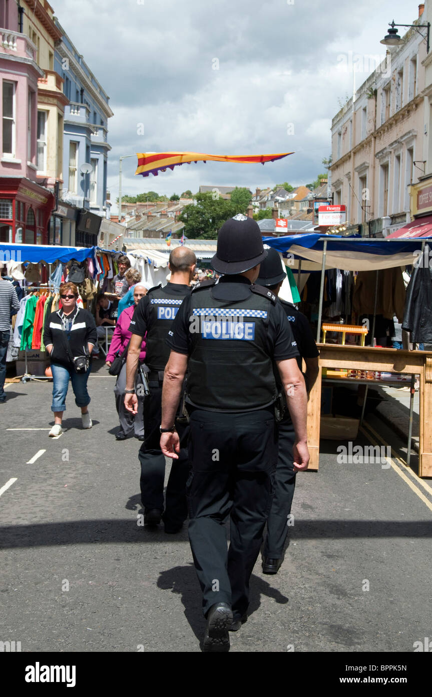Policemen at carnival Stock Photo