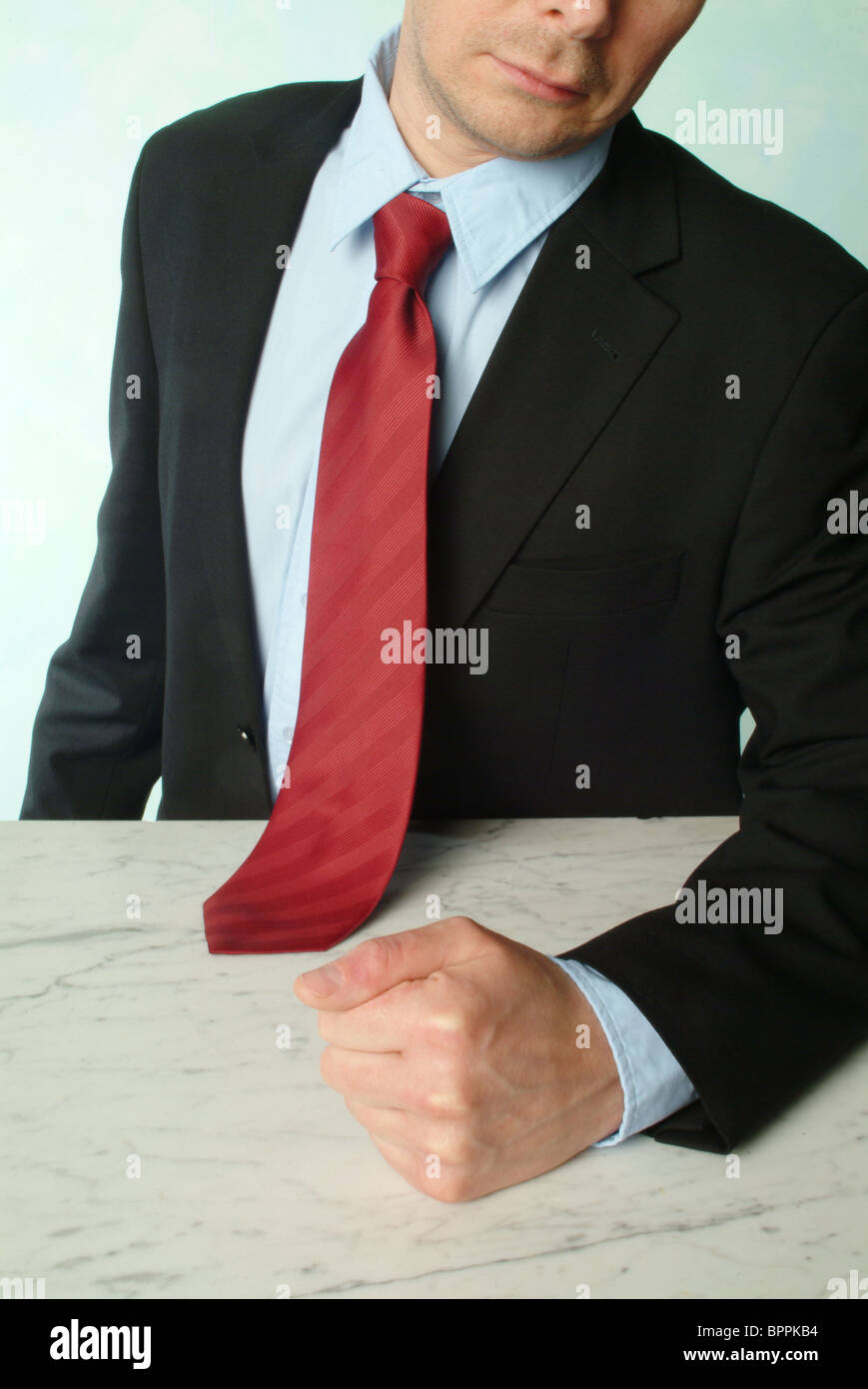 Man with clenched fist Stock Photo