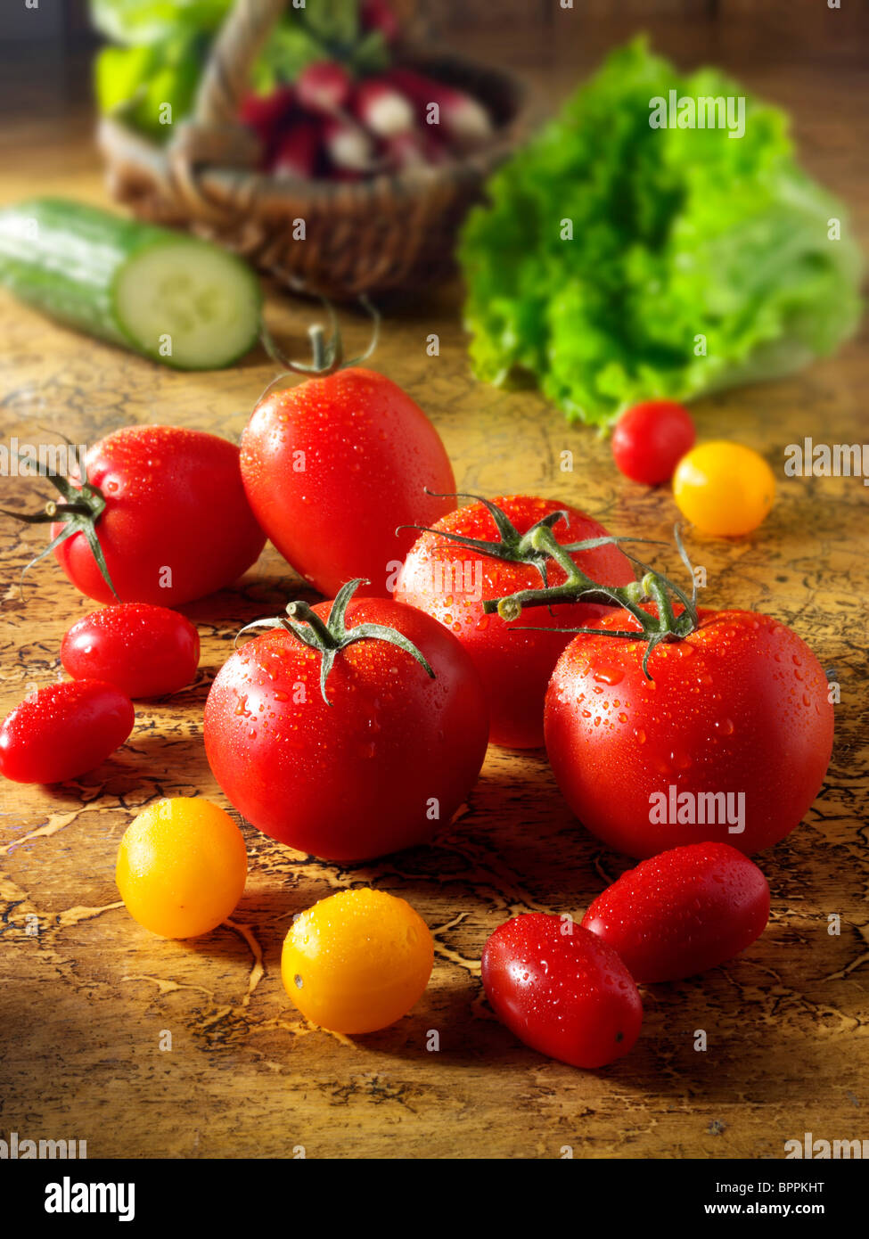 Mixed tomatoes photos, pictures & images Stock Photo