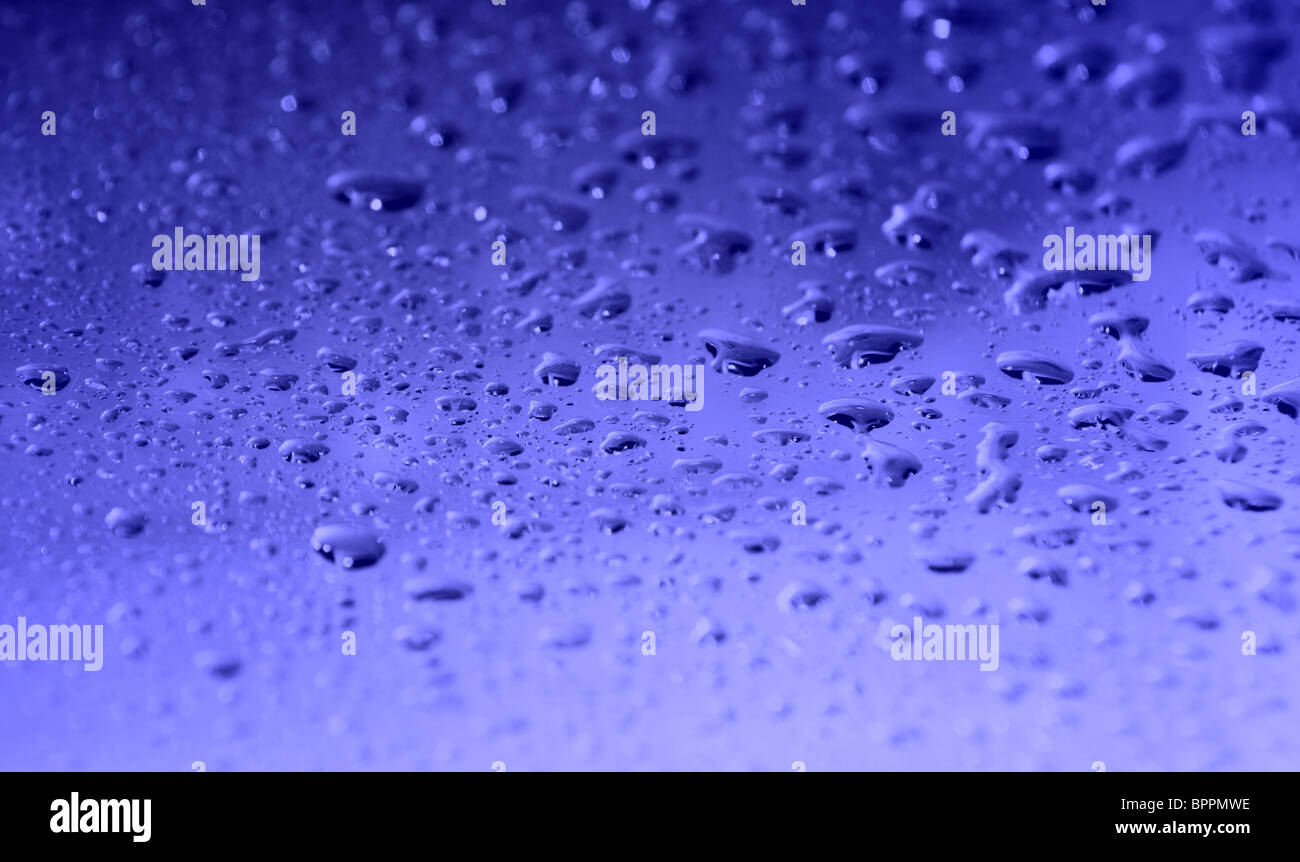 Blue waterdrop background. Stock Photo