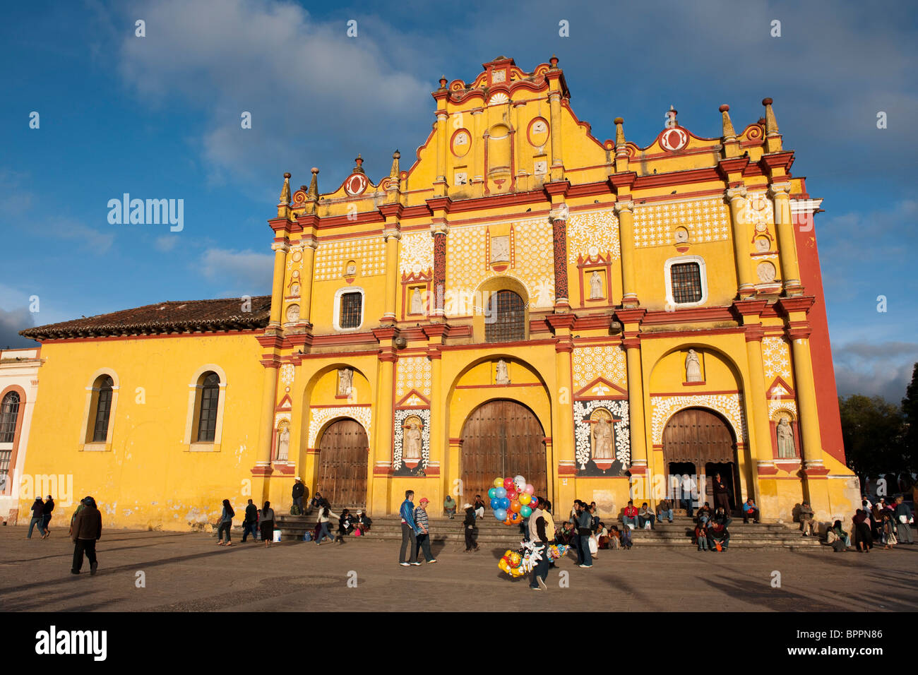 16th century cathedral, San Cristobal de las Casas, Chiapas, Mexico Stock Photo