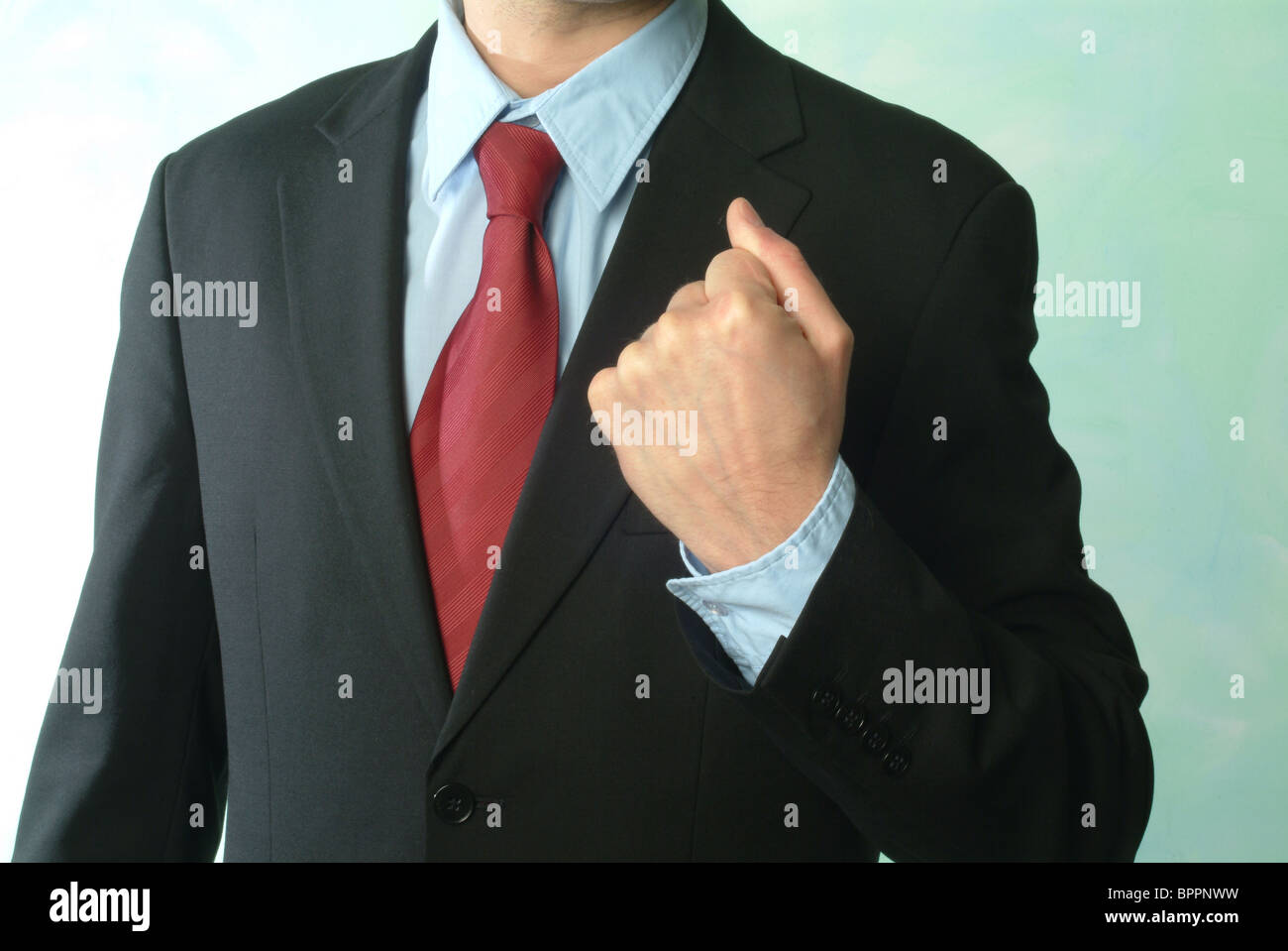 A man clenching his fist Stock Photo Alamy