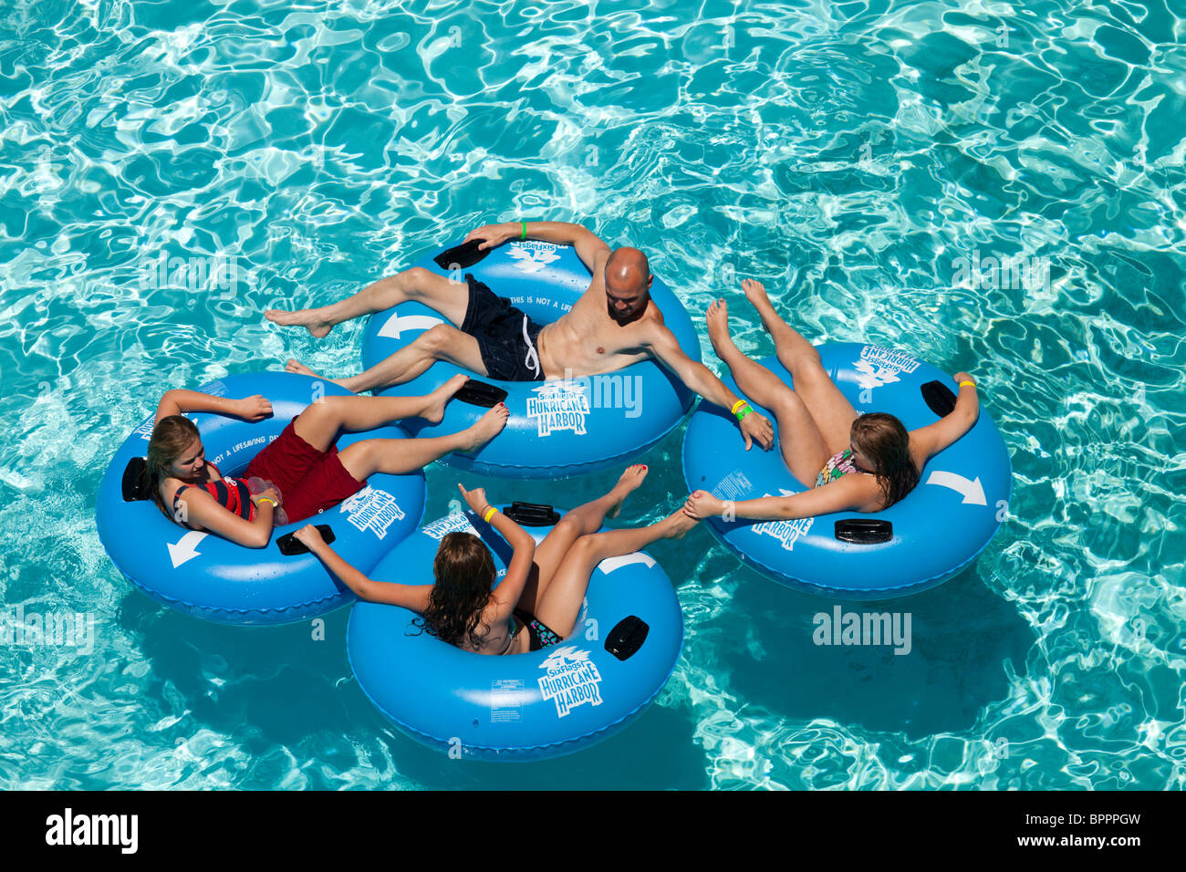 Six Flags Hurricane Harbor Water Park, Valencia, California, United States of America Stock Photo