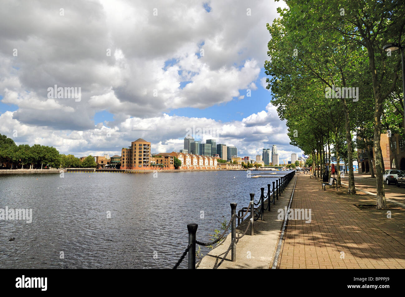 Modern housing at Greenland Dock,Rotherhithe,London Stock Photo