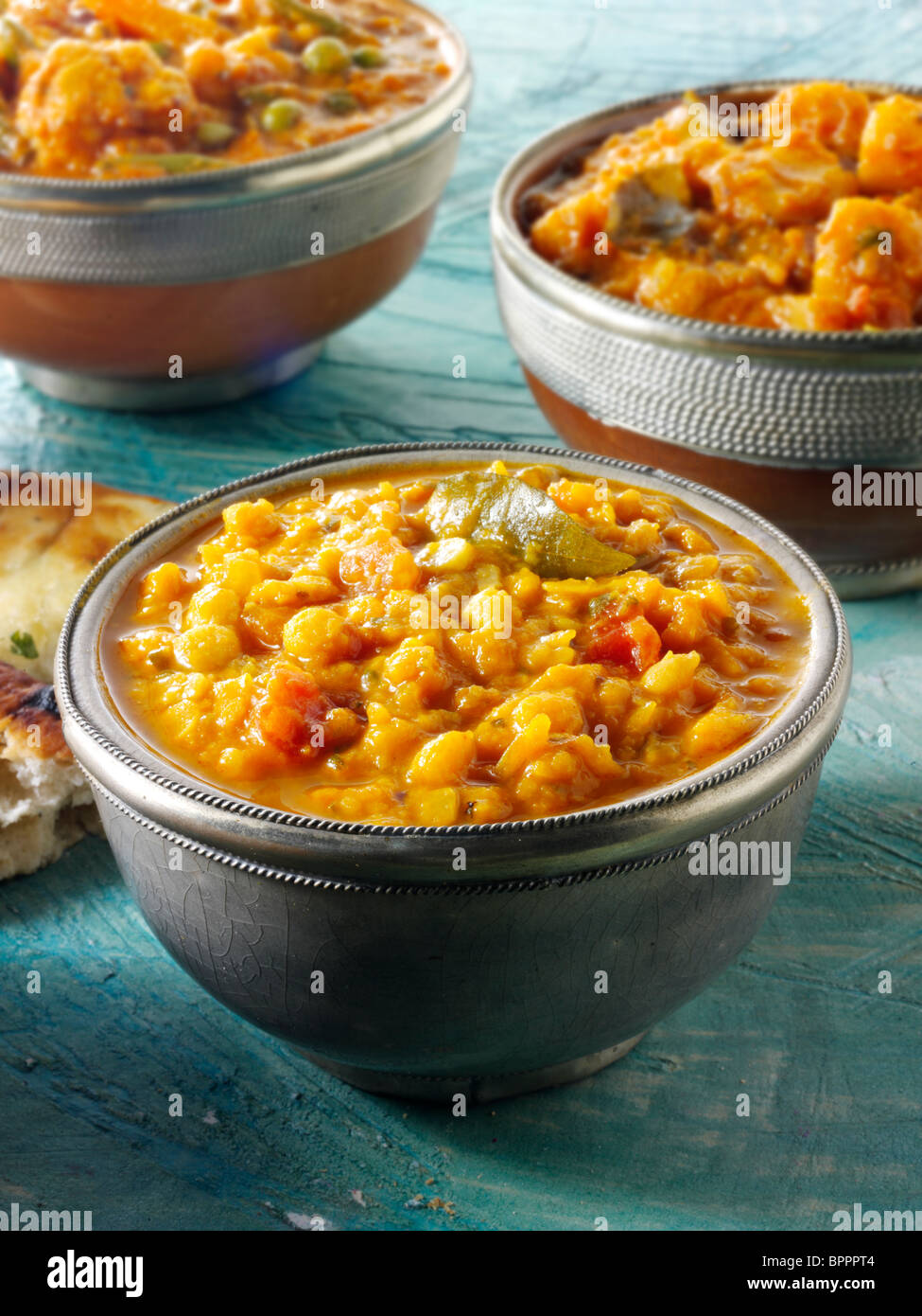 Tarka Dahl curry & rice, Indian food recipe pictures, photos & images