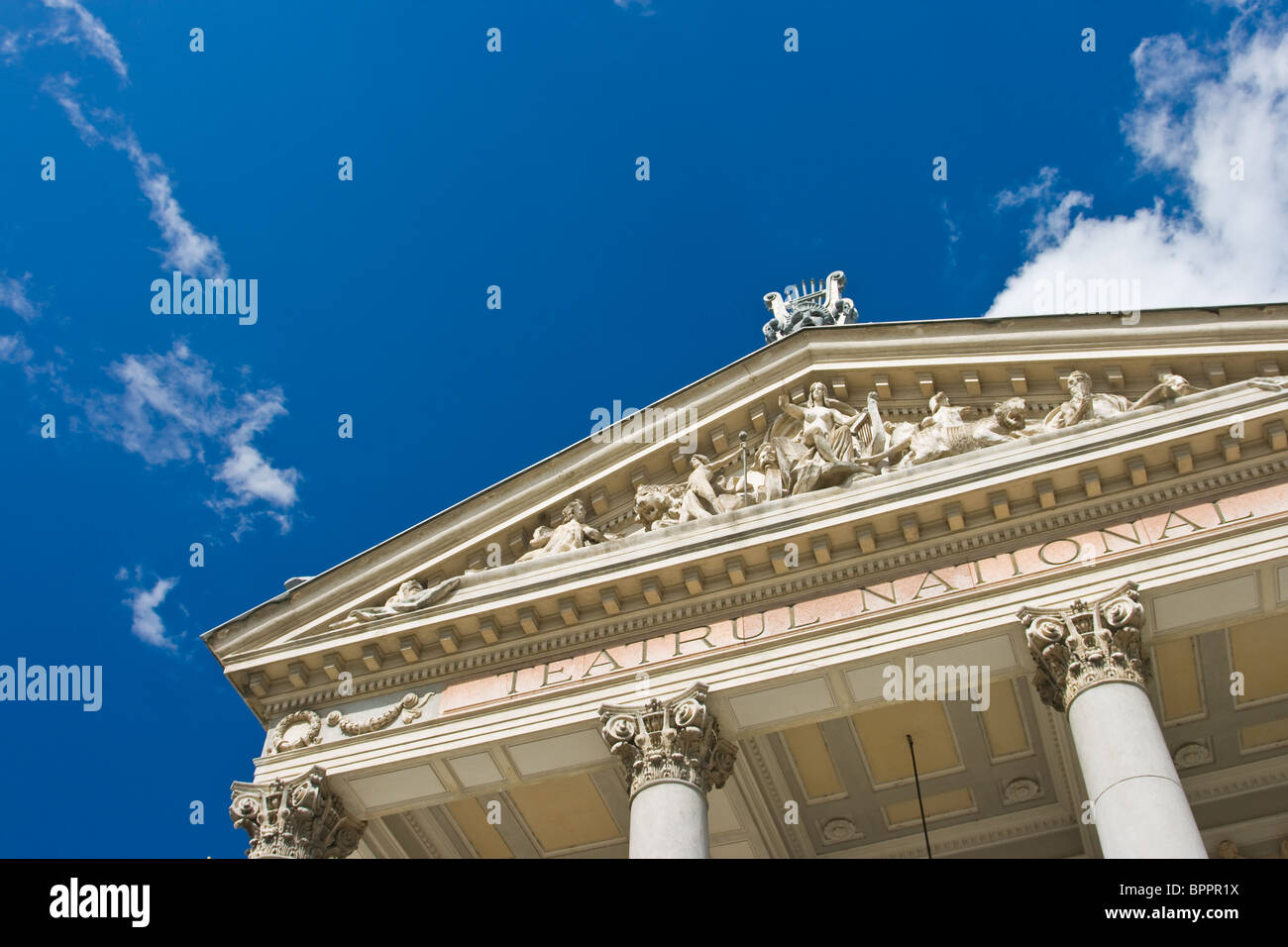 National Theater in Iasi city before restoration, Romania. Stock Photo