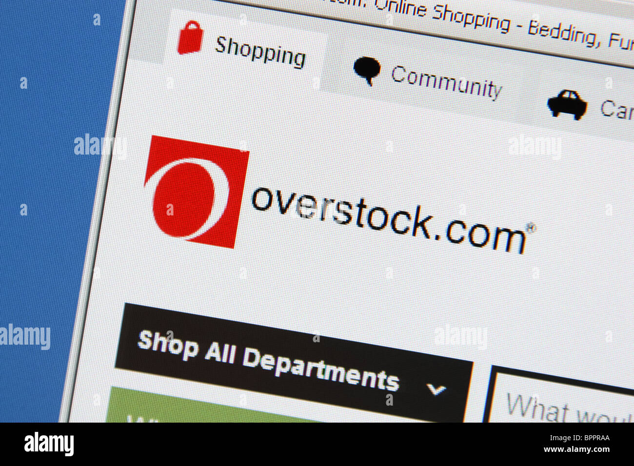 overstock online discount bargain shopping Stock Photo