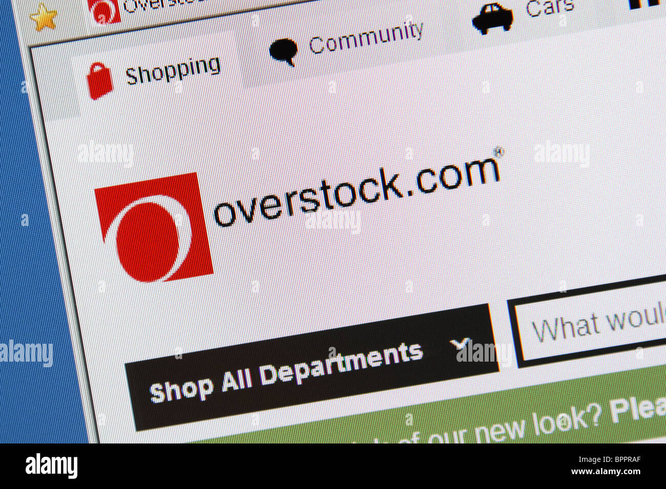 overstock online discount bargain shopping Stock Photo