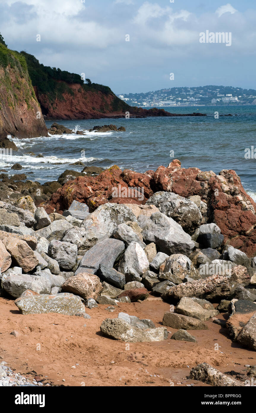 Landslide on the South Devon coast,Broadsands.Paignton,South Devon The
