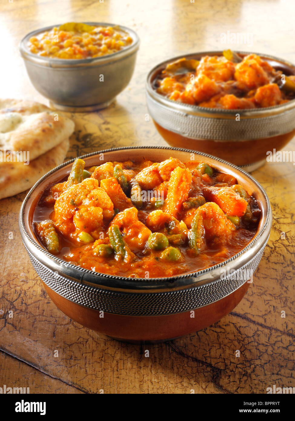 Vegetable curry , Indian food recipe pictures, photos & images Stock