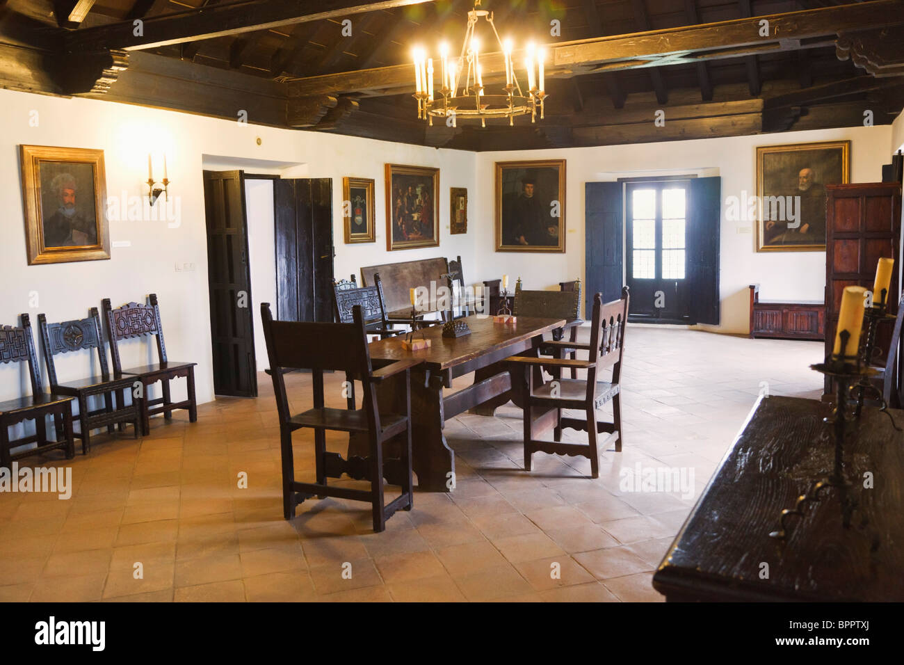 The Chapter House or Sala Capitular, La Rabida Monastery, Palos de la Frontera, Huelva Province, Spain Stock Photo