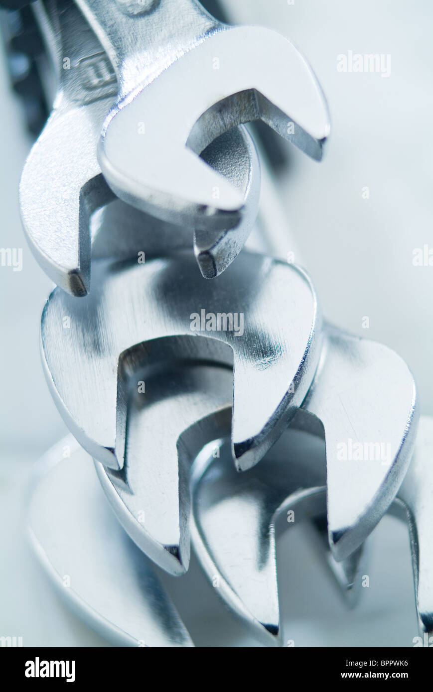 Openend wrenches in different sizes Stock Photo Alamy