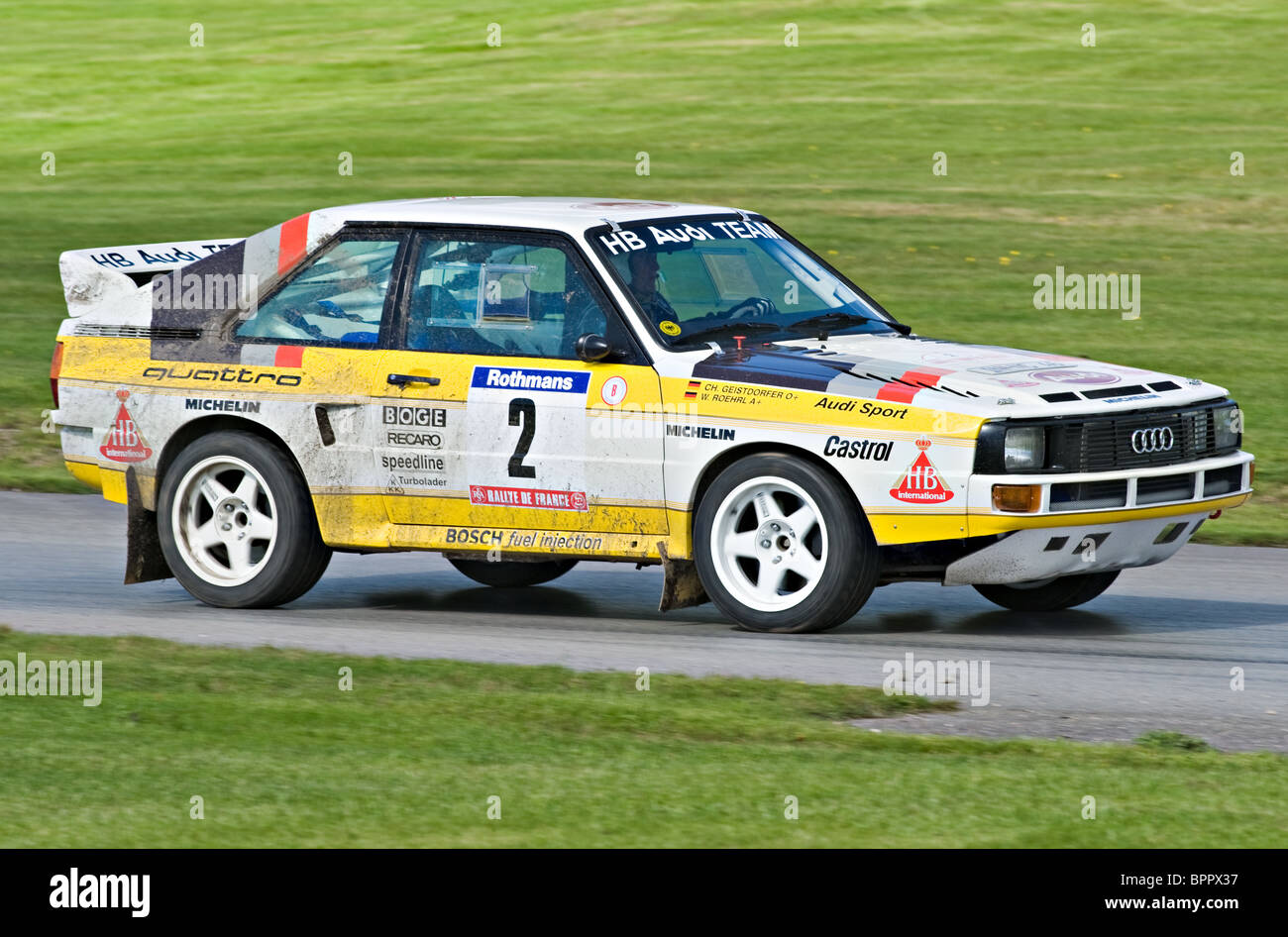 Audi Quattro Group B Historic Rally Car on Track at Oulton Park Motor  Racing Circuit Cheshire England United Kingdom UK Stock Photo - Alamy