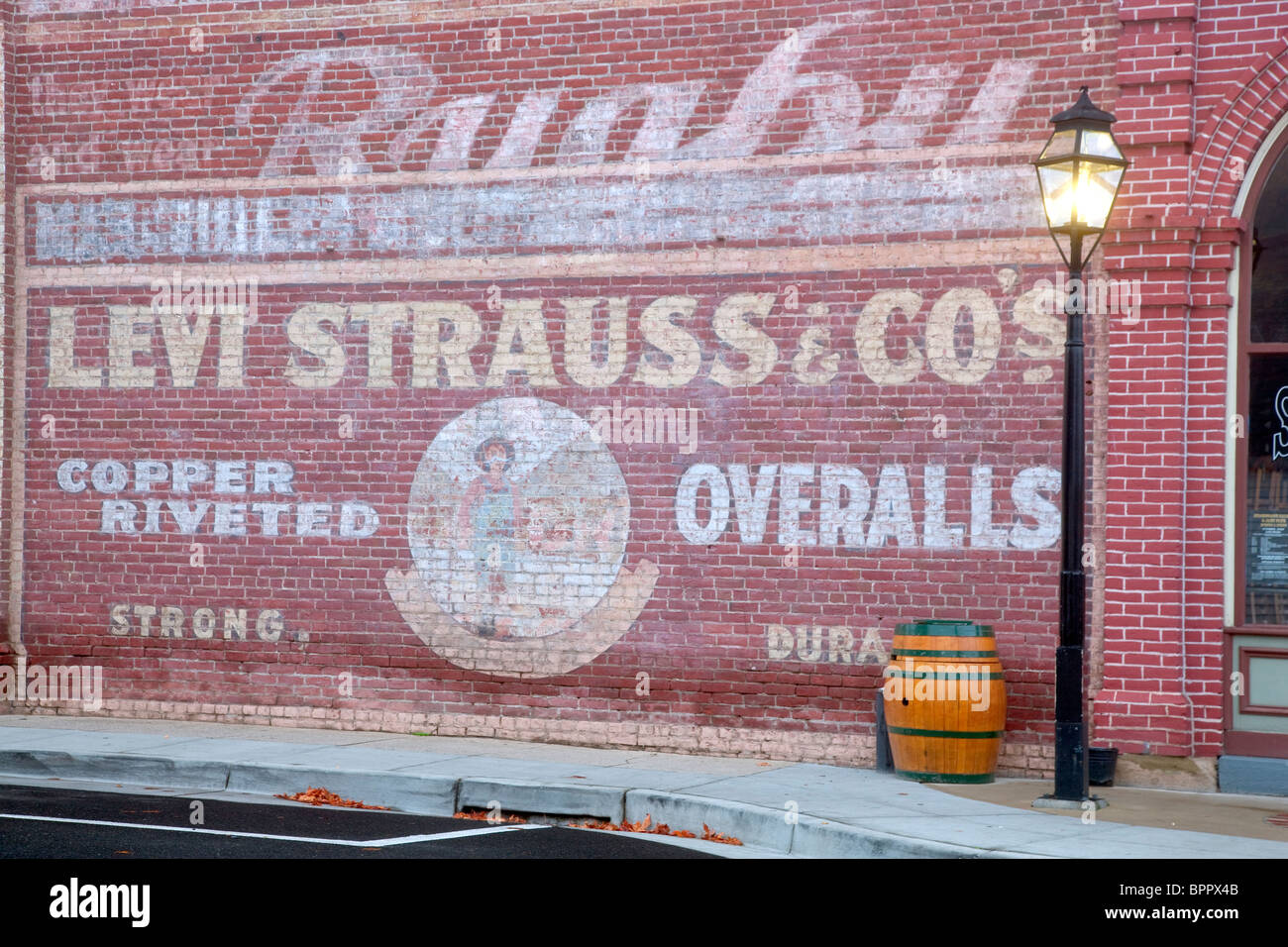 Old Levi sign on side of brick building. Jacksonville, Oregon Stock Photo -  Alamy