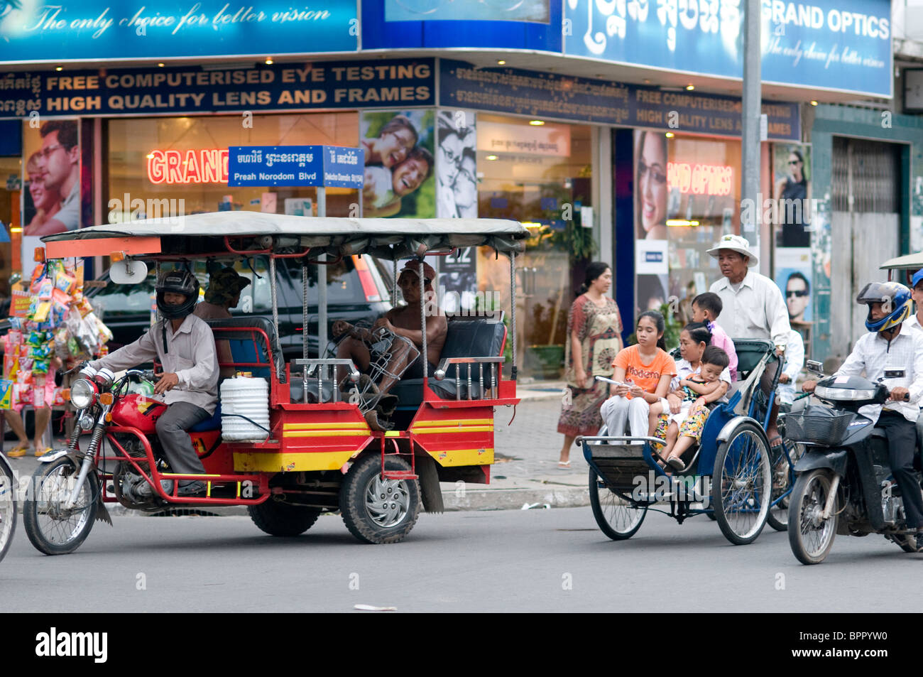 Street scene, Phnom Penh, Cambodia Stock Photo