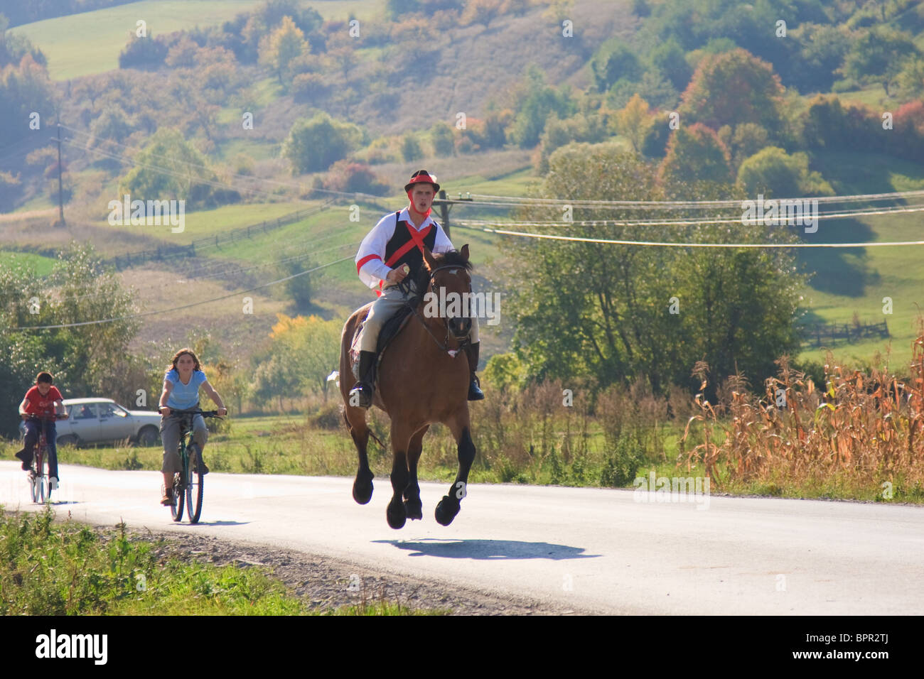 Wedding traditions in Harghita county, Romania. Stock Photo